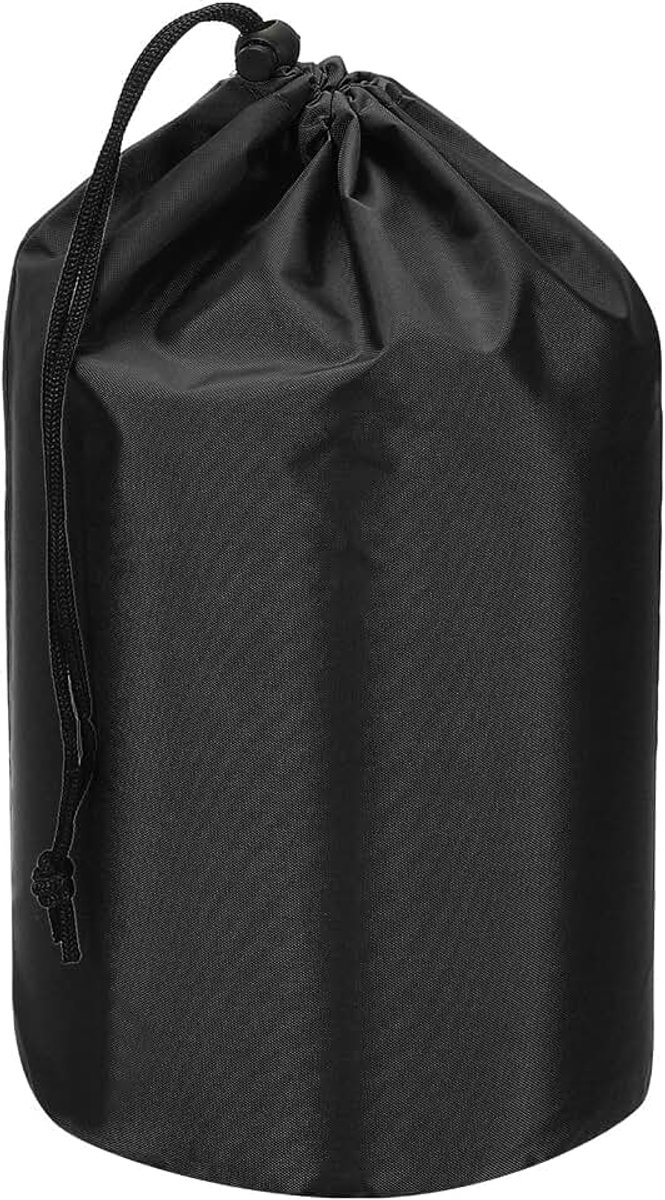 Stuff Sack, 5 x 10 Inch Waterdichte Outdoor Opbergzak Draagbare Trekkoord Stofklep Tas Lichtgewicht Slaapzak voor Camping Wandelen Backpacking, Zwart