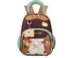 Kinderrugzak - Schooltas peuter - Naar school - Waterafstotend nylon - 32 cm hoog - Bruin