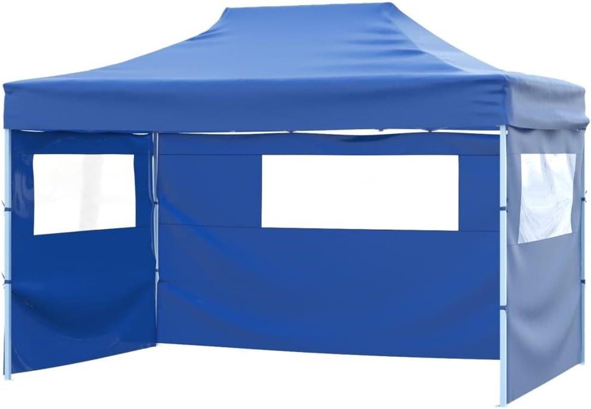 Opvouwbare Partytent - Feesttent Vouwbaar - Outdoor Evenementen - 100% Waterdicht - 3 x 45 Meter - Blauw
