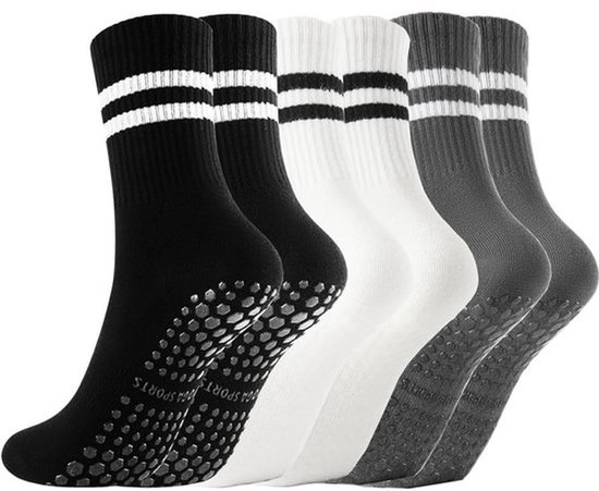 Antislip Sokken - Antislip Sokken voor Yoga/Pilates - Grip Sokken voor Dans/Trampoline - Comfortabele Sokken - Hoogwaardige Materialen - Gripsokken