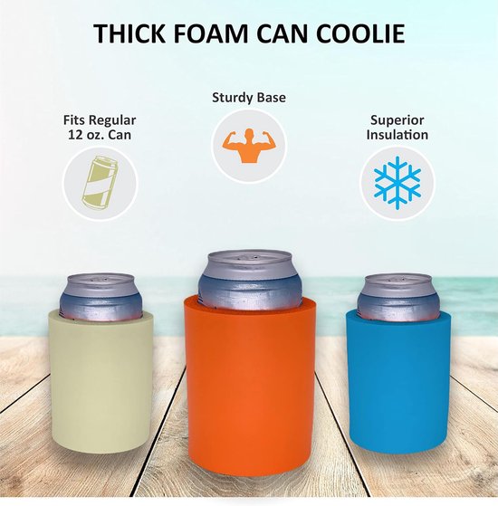 Blikjes Koeler - Isolatie Hoes - Dranken Koel Houden - Ventilatie Bodem - 12 oz - Zwart — afbeelding 3