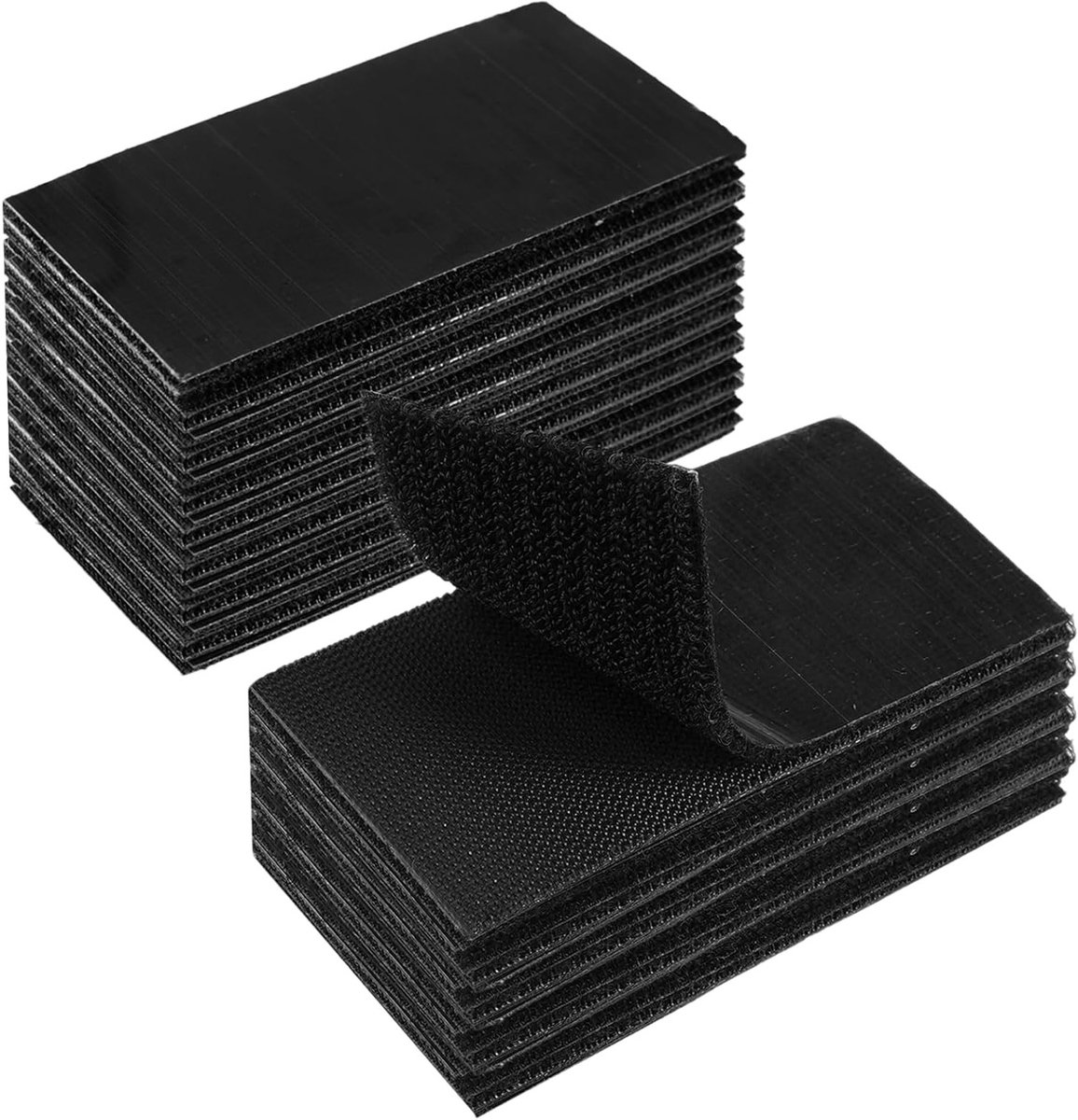 Set van 20 Dubbelzijdige Plakbanden 5 x 10 cm, Ideaal voor Vloerkleden, Gordijnen en Meubels, Zwart