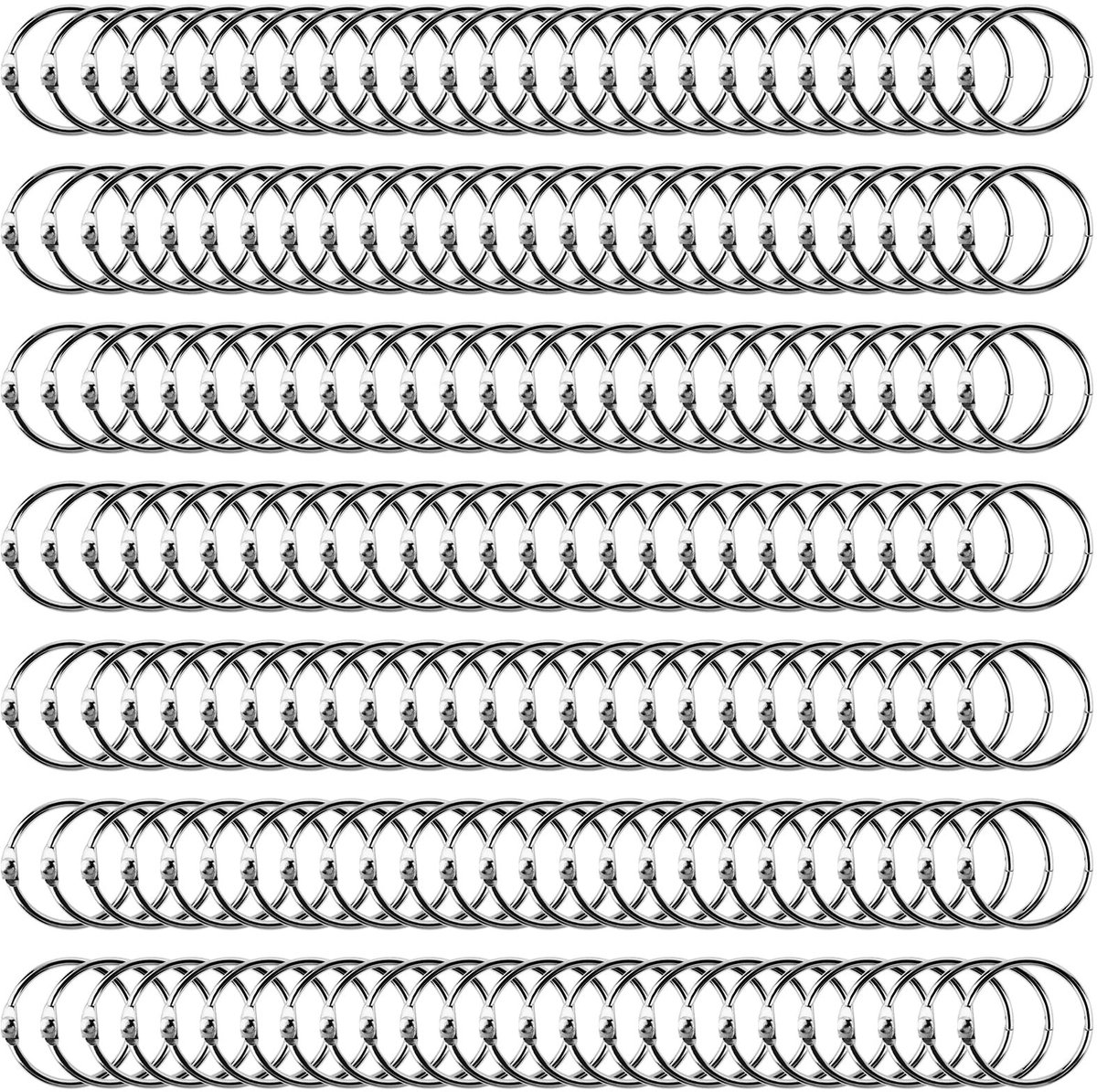 Dailygoods- Boekringen 200 stuks - Zilveren Bindringen - Metalen Verbindingsringen - Nietringen voor Scrapbook - 30 mm - Roestbestendig