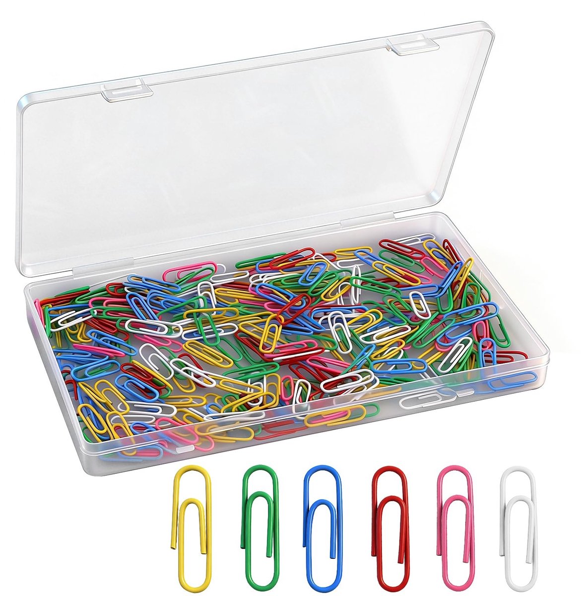 Dailygoods - Kleurrijke Paperclips Set - 28 mm, Ovale Klemmen voor Documenten Ordenen