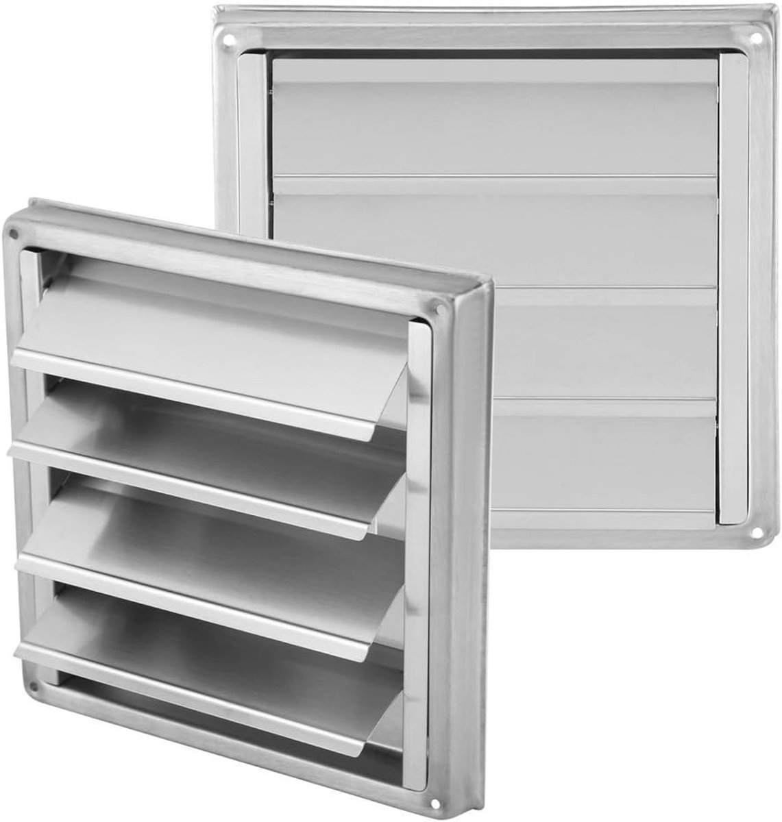Vierkante RVS Ventilatierooster van 100mm - Luchtventilatie, Afzuigrooster en Lattice Grid