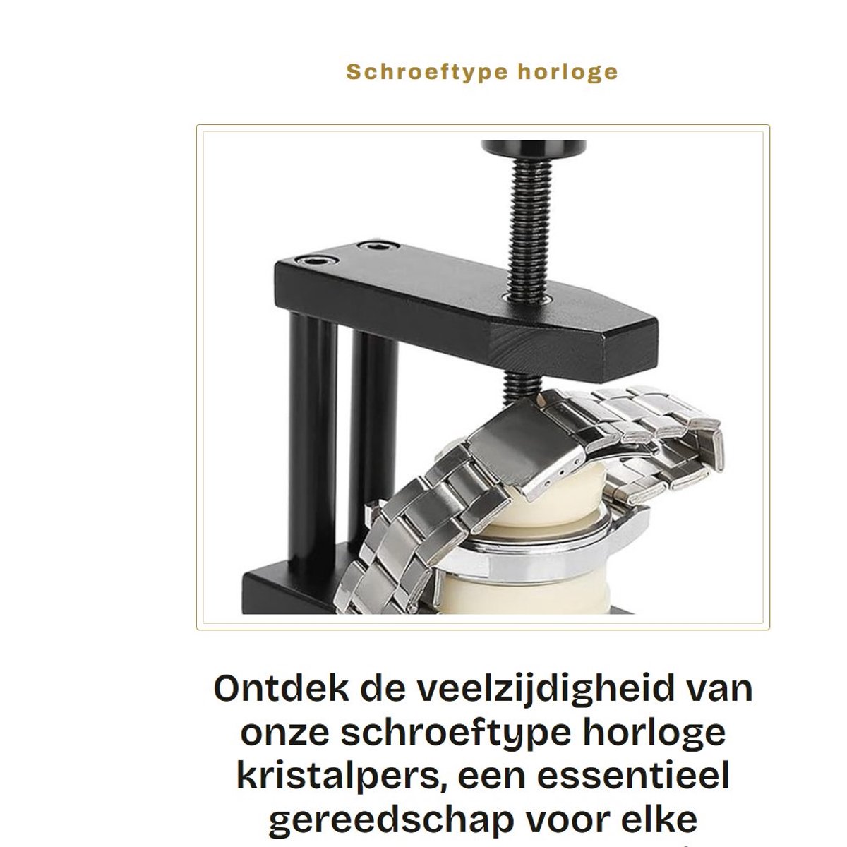 Dailygoods- Horloge Kristalpers - Nylon Horlogepersgereedschap - Horloge Reparatie - Horloge Gereedschap Set - Schokbestendig - Verstelbare Drukregeling - Geschikt voor Werkplaats