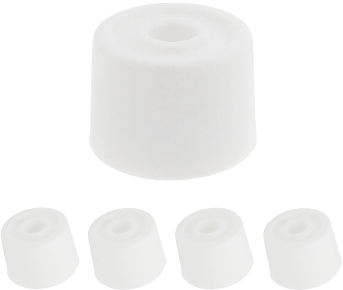 Dailygoods- Deurstopper Siliconenrubber - 4 Stuks - 35 mm Diameter - Antislip - Schokabsorberend - Wit - Eenvoudig te Installeren - Deurbuffer