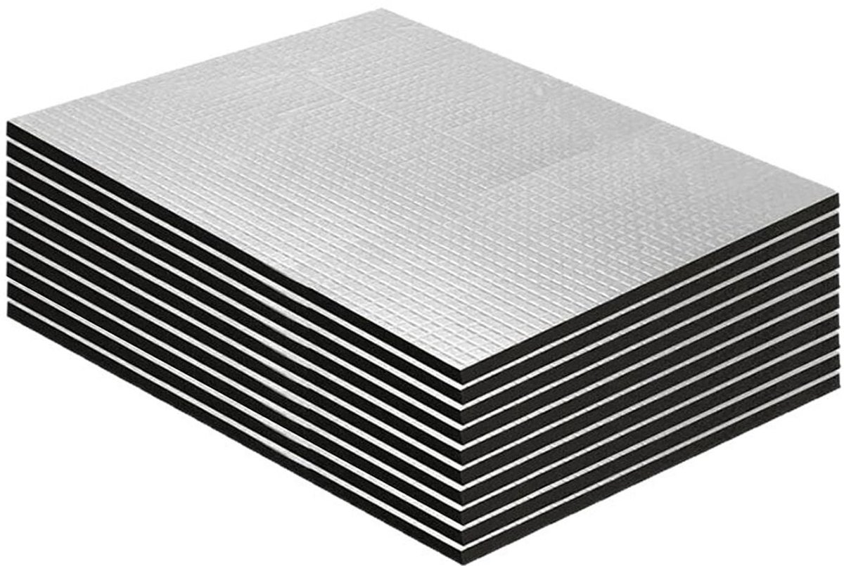 Dailygoods- Isolatiemat 10 Stuks - Zelfklevend - Geluidsisolatie Auto - Vuurvast - Waterdicht - 250 x 180 x 5 mm