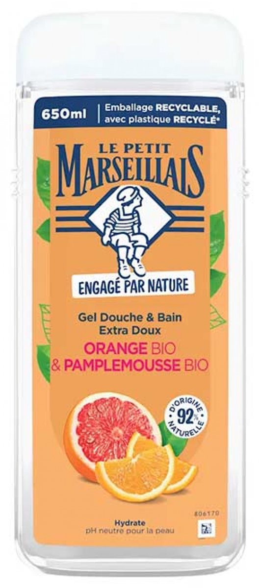 Le Petit Marseillais Extra Gentle Sinaasappel & Grapefruit Bad & Douchegel 650 ml
