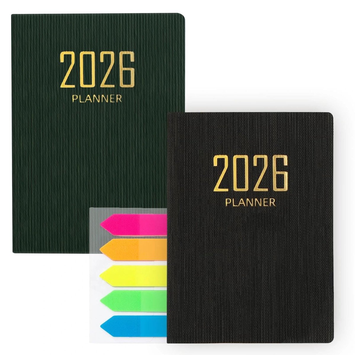 Dailygoods- Zakagenda 2026 Klein - 2-delige Zakagenda - A7 Formaat - Weekindeling - PU-leer Softcover - 106 x 78 mm - Planningsboekje