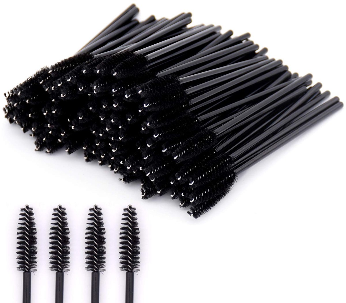 Dailygoods- Wimperborstels 100 Stuks - Wegwerp Applicator - Cosmetische Make-up Tool - Professioneel Gereedschap - Compact Formaat - Voor Wimperverlenging - Make-upborstels
