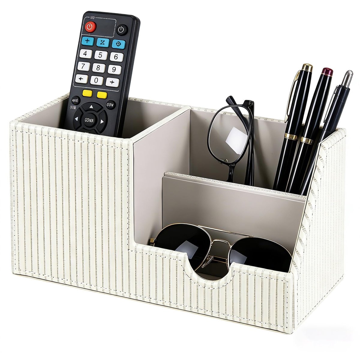 Solidchoice- Pennenorganizer met 3 vakken - Bureau Organizer - Bureauorganizer - Desktop Bureau - Kantooraccessoires - Praktisch en stijlvol