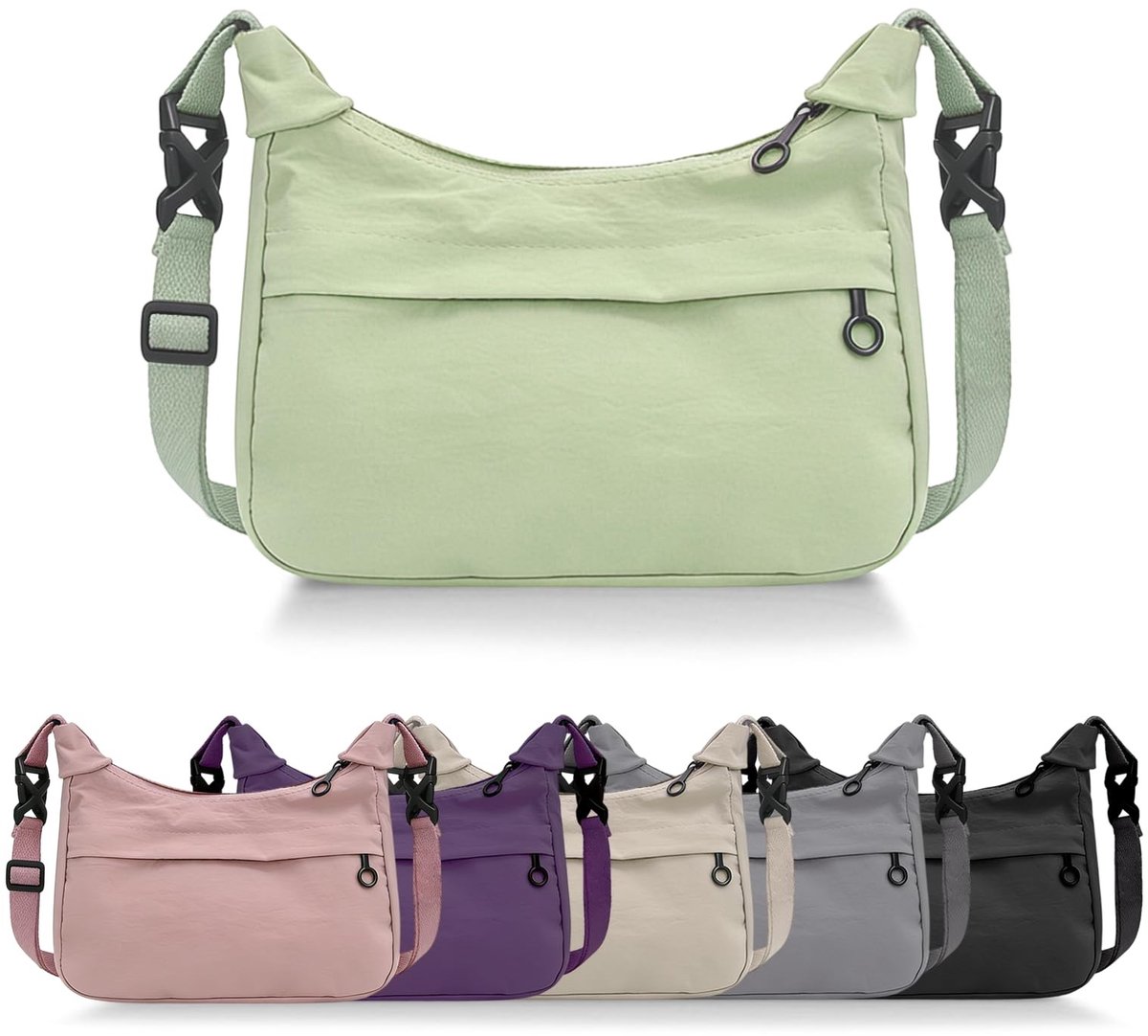 Solidchoice- Crossbody Tas Verstelbare Schouderriem - Schoudertas Dames - Tas voor Dagelijks Gebruik - Reizen - Lichtgewicht Nylon - Antidiefstal Design