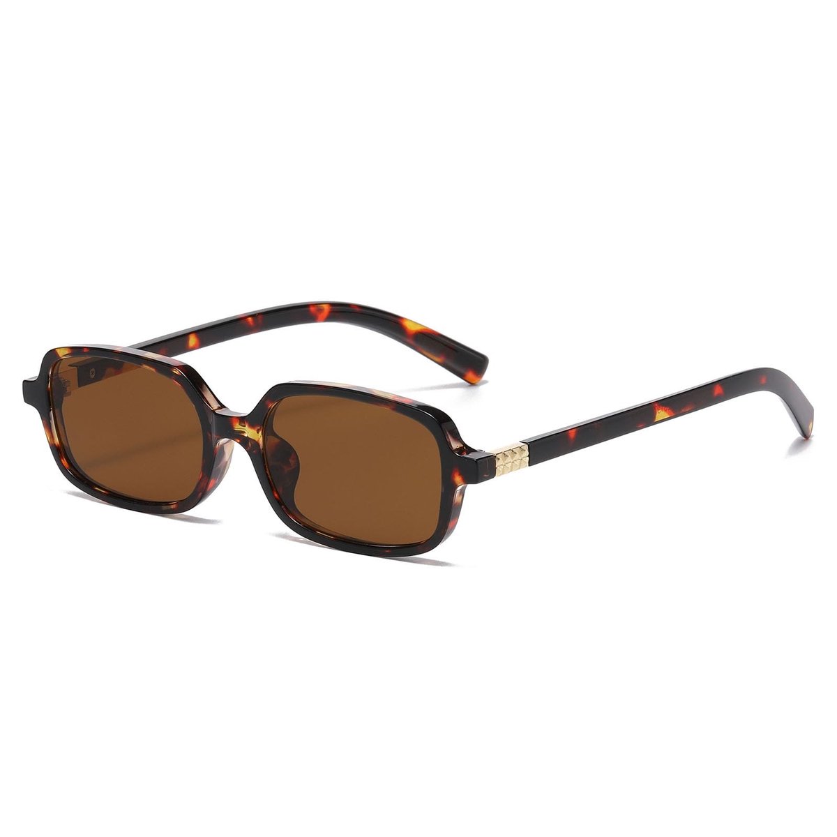 Dailygoods- Zonnebril UV400 Bescherming - Retro Rechthoekige Zonnebril - Trendy Kleine Vierkante Zonnebril - Jaren 90 Stijl - Smal Frame - Hoogwaardige Materialen - Fashion Sunglasses