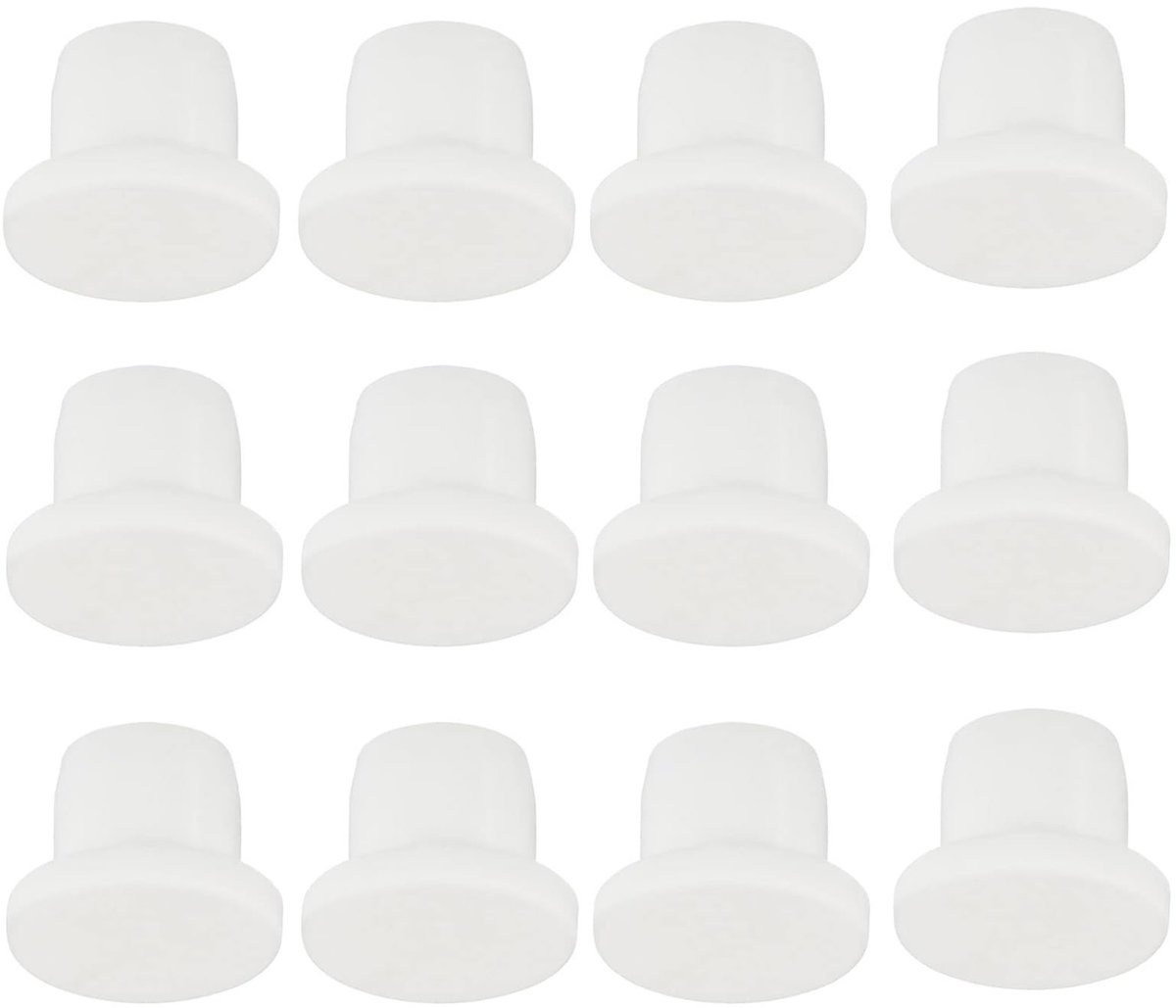 Dailygoods- Hole Plug 12 Stuks - Siliconen Stopper - Flexibele Stopper - Zachte Stopper - Voor 9-10mm Gat - Wit