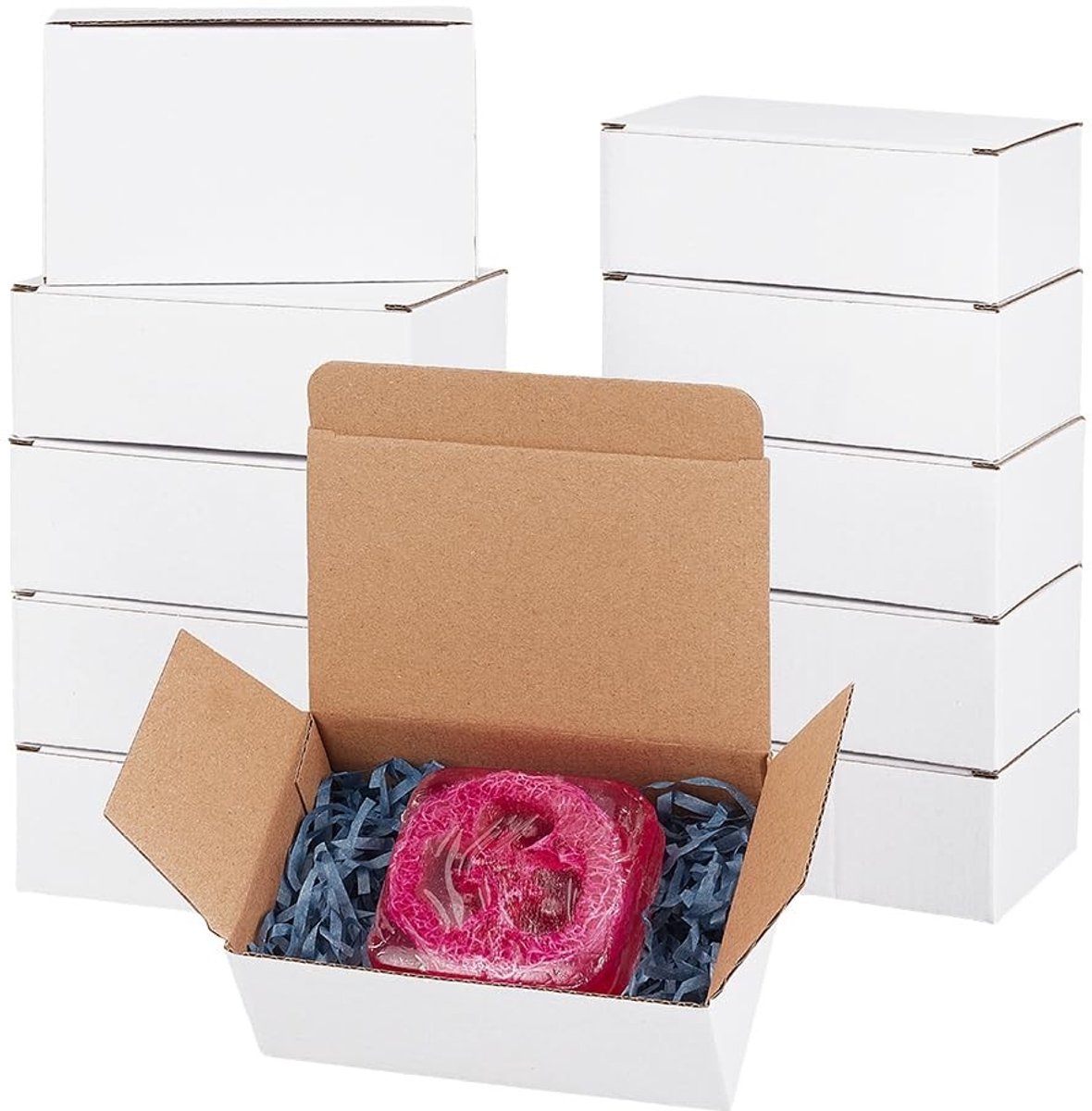 Dailygoods- Geschenkdozen 30 stuks - Verzenddozen - Verzenddozen karton - Cadeauverpakkingen - Ambachtelijke verpakkingen - Afmeting 12,6 x 8,2 x 4,7 cm