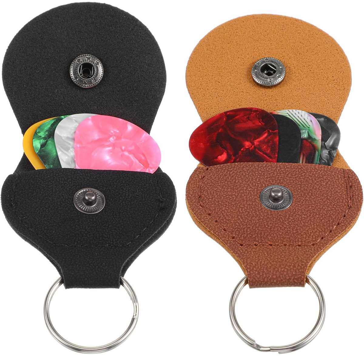 Dailygoods - Set van 8 Gitaar Plectrums met Houder voor Akoestische en Elektrische Gitaren