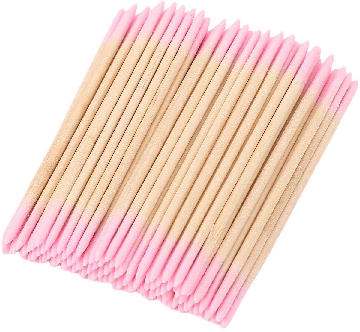 Dailygoods- Wattenstaafjes Dubbel Puntig - 10 Zakken - 100 Stuks - Precisietips - Overtollige Make-up Verwijderen - Essentiële Gereedschappen - Katoenen Staafjes