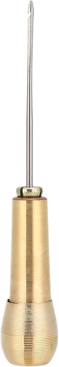 Naaiset - Leerwerktuig - Reparaties - Koperen Handvat - 7x4x2 cm - Goud