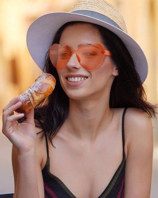 Solidchoice- Zonnebril Hartvormig - Vintage Bril - Snoepkleuren - Voor Dames/Meisjes/Kinderen - 2 Stuks - Frameloos Design - Fashion Sunglasses van Solidchoice — afbeelding 4
