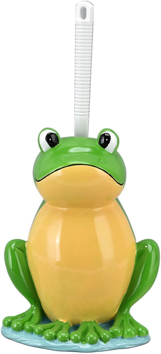 Dailygoods - Dierlijke Toiletborstelset - Leuke Hars Kikker Vorm Toiletborstel met Houder