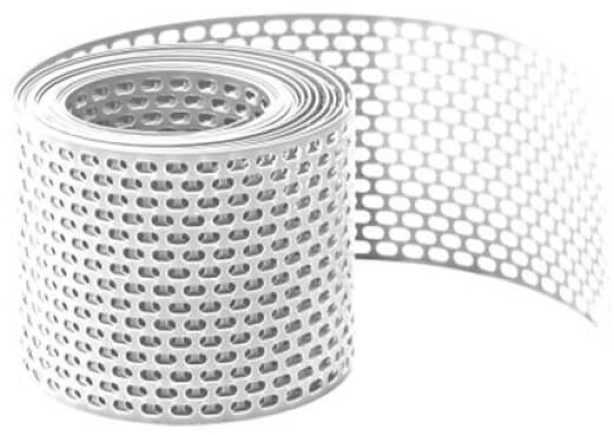 Dailygoods- Vogelwering Rooster 5 m x 80 mm - PVC Ventilatieband - Duurzaam - Weerbestendig - Eenvoudig te Monteren - Ideaal Tegen Duiven - Ventilatierooster
