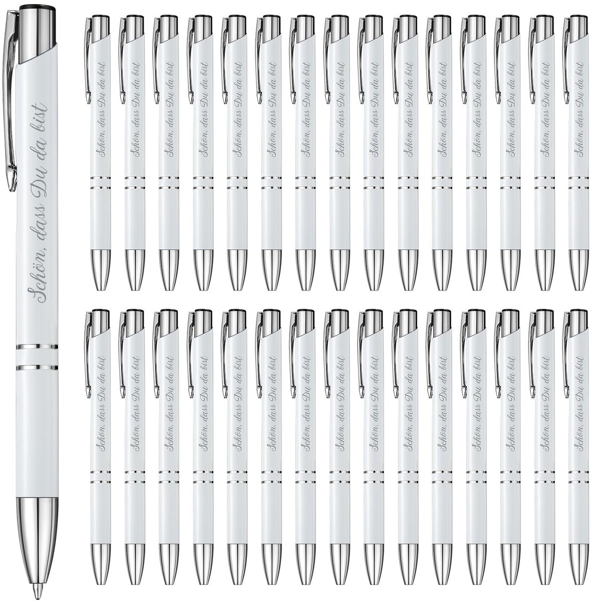 Dailygoods- Balpennen 30 Stuks - Intrekbare Balpennen - Ecologische Pennen - Gastgeschenken - Praktisch Cadeau - Met Opschrift "Nice To Have You Here