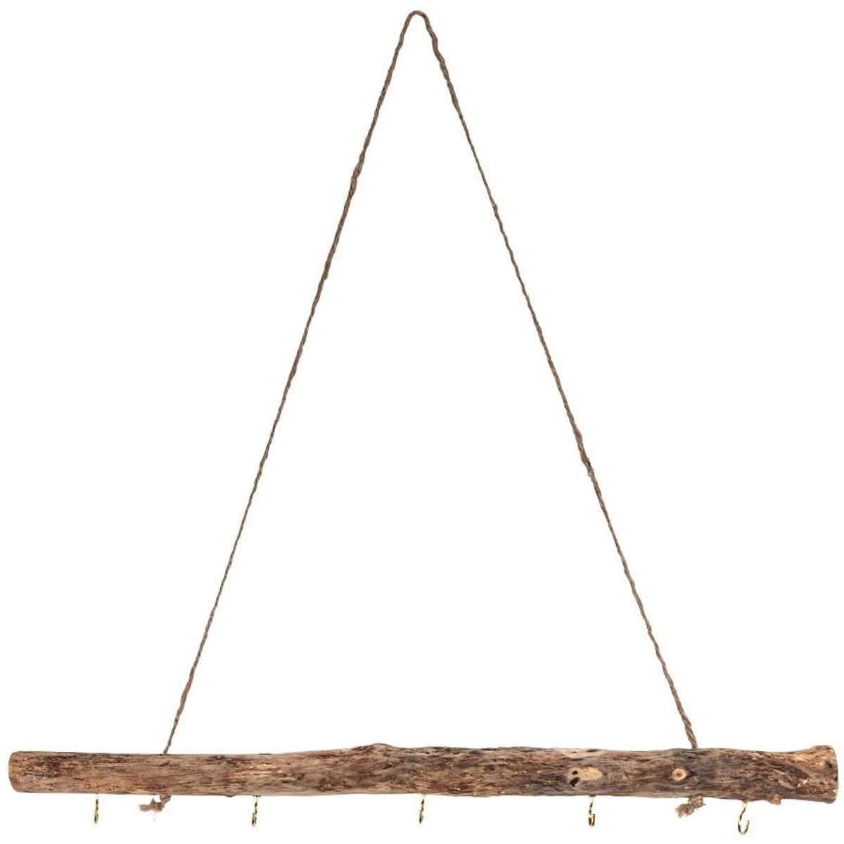Dailygoods - Decoratieve Tak met Haken en Touw - 50 cm Raamdecoratie