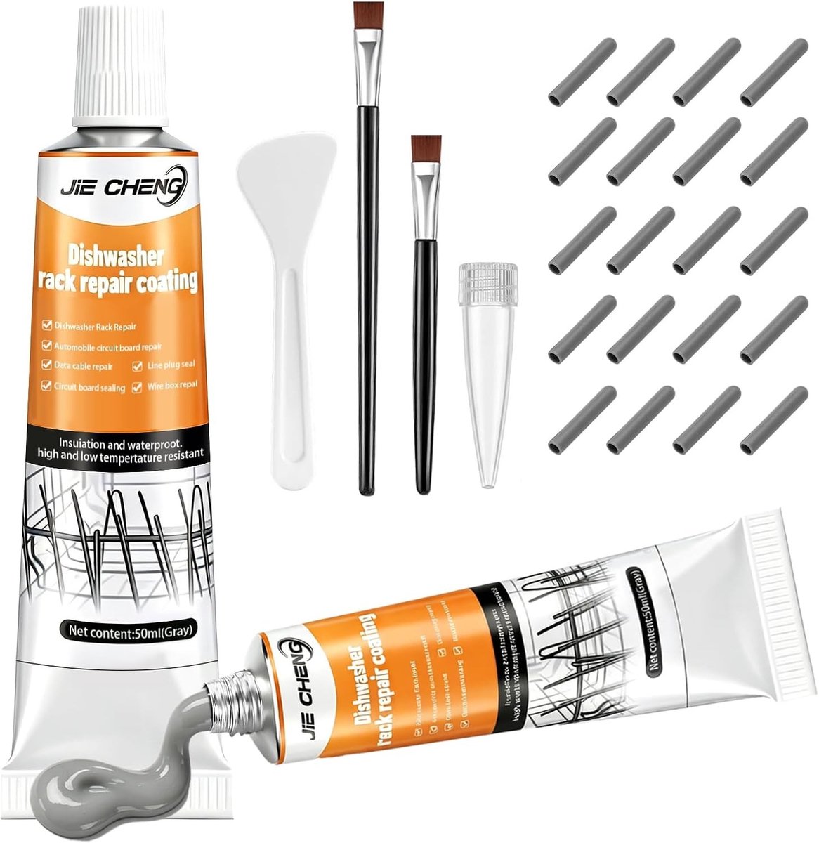 Afwasmand reparatie set - 50 ml waterbestendige rubber voor roestreparatie, vaatwassermand onderhoud en bescherming tegen roest