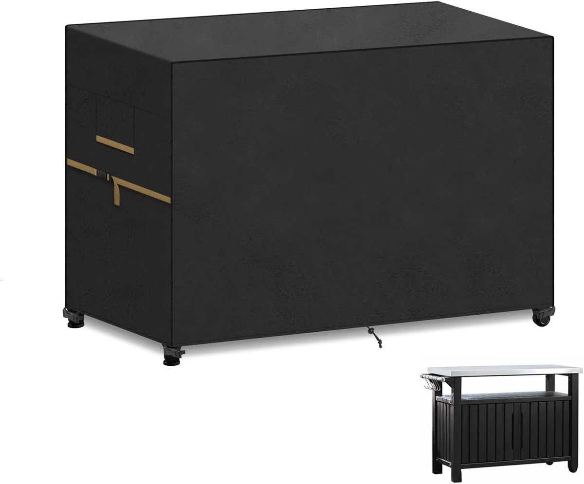 Thijox - XXL Grillafdekking 145x65x100 cm voor Keter Unity XL BBQ - Waterdichte Afdekzeil Grillwagen, Weerschermhoes voor Gasgrill - Bescherming voor