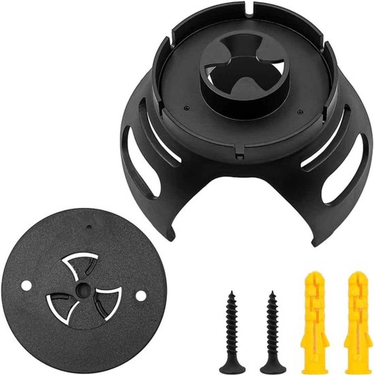 Luidsprekerbeugels Muurbevestiging - Mini Echo Dot 4/5 - Ronde Luidsprekers - Zwart - Compatibel met Merk - Geschikt voor Kamerdecoratie Ginger molen.