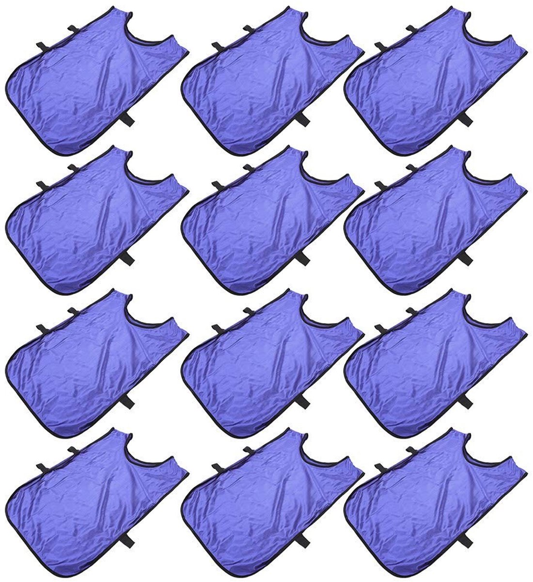 Dailygoods- Trainingsvesten 12 Stuks - Nylon Sportstof - Ademend - Geschikt voor Balsporten/Hardloopsporten - Comfortabele Pasvorm - Voor Fitness/Wandelen - Sporthesjes