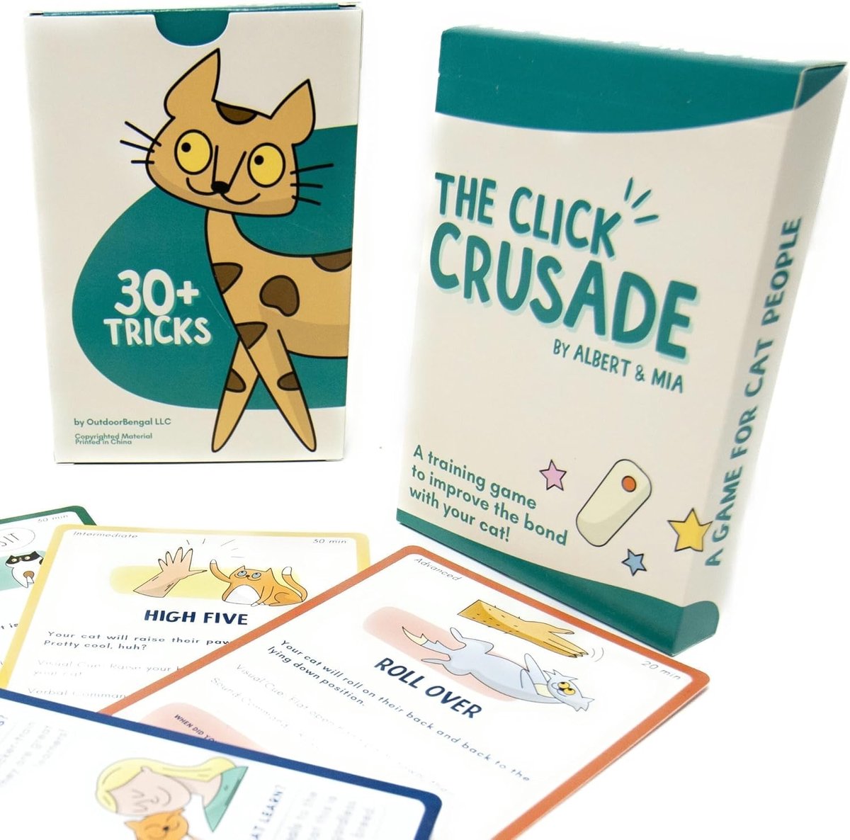 OutdoorBengal The Click Crusade (Cat Training Card Game Guide to Clicker Training for Cats for Teaching Tricks, het - ShopVlot