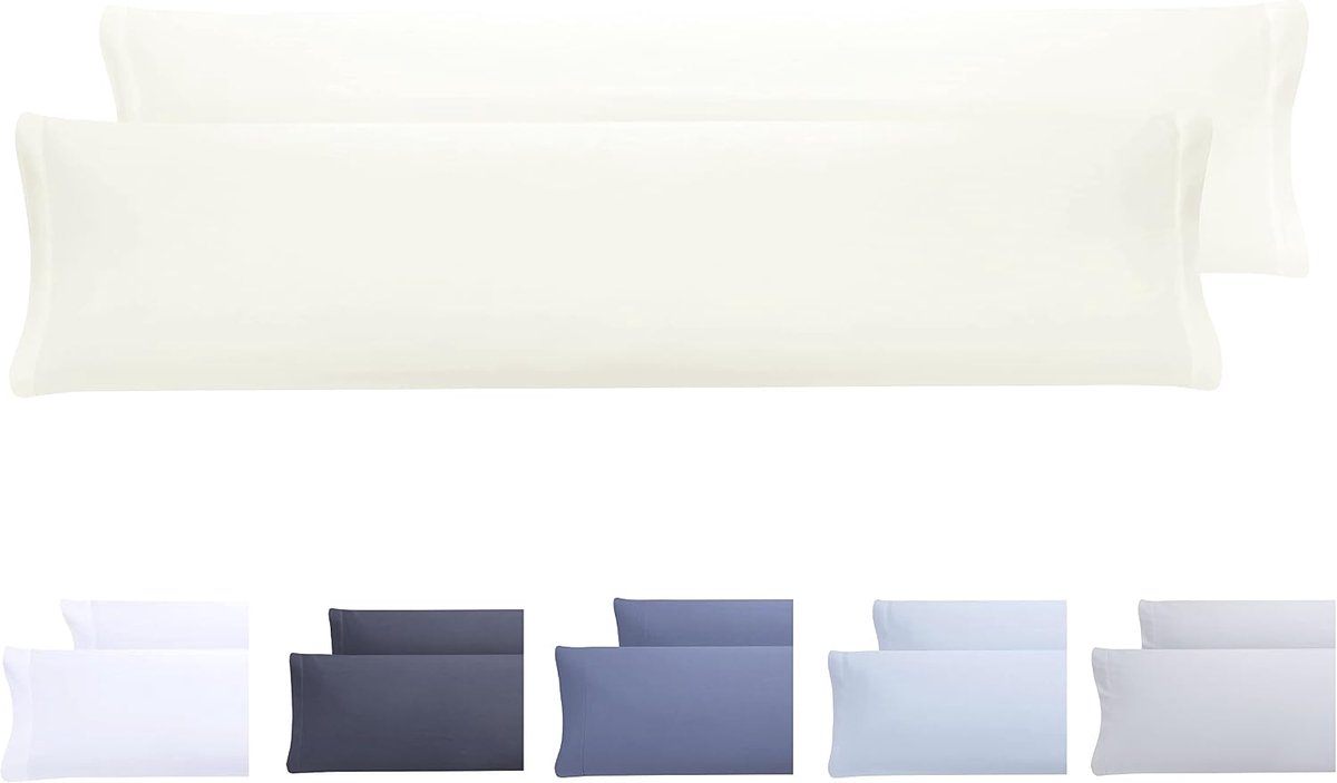 Thijox - Kussensloop Set van 2, Extra Zacht en Hypoallergeen, 150 x 40 cm, Beige, Perfect voor Thuis en Op Reis