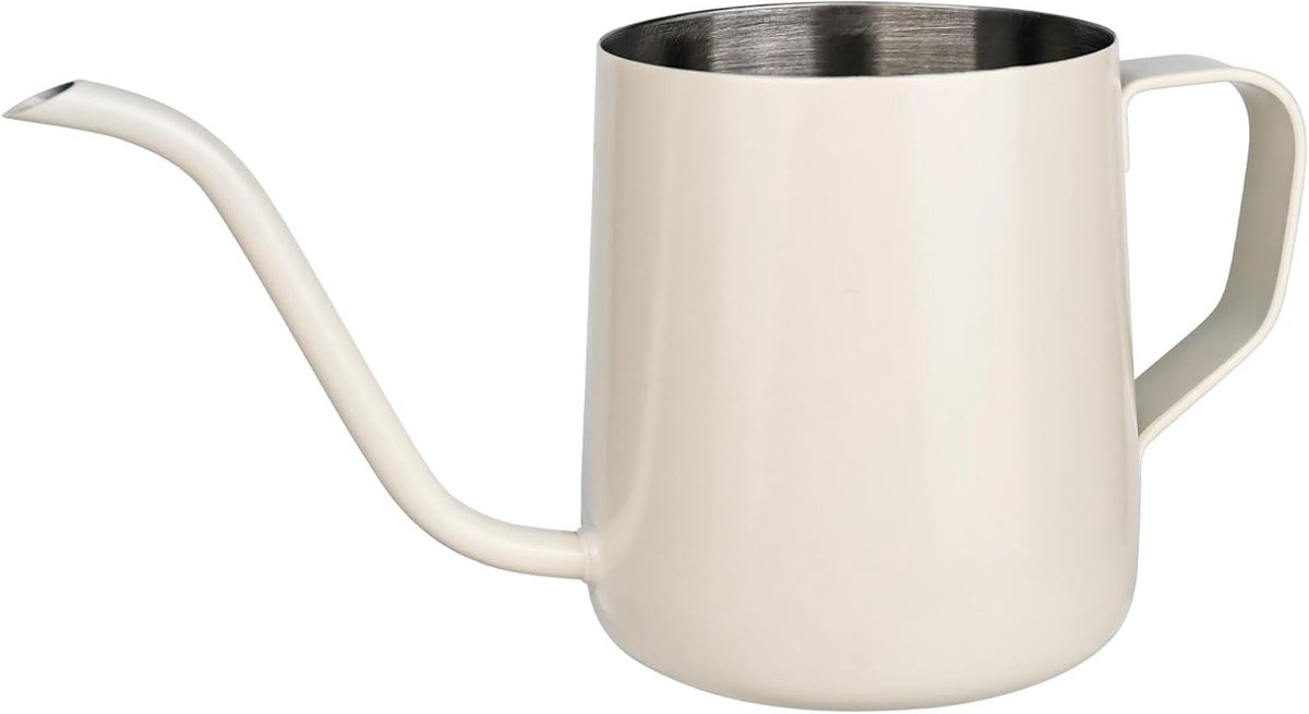 Thijox - 250ML Mini Gieter voor Kamerplanten - Wit Roestvrij Staal met Lange Uitloop - Ideaal voor Succulenten, Bonsai, en Bureauplanten