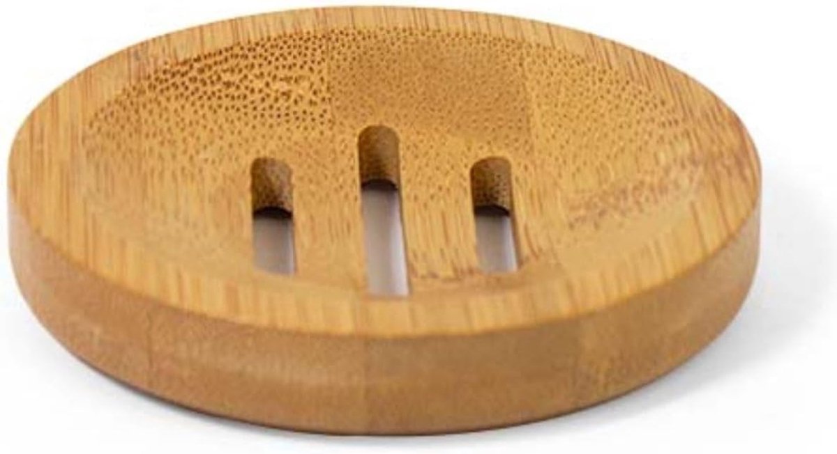 SnelShoppen - Eco-Vriendelijk Bamboo Soap Holder - Ronde Zeepdispenser voor Shampoo Bars - Duurzaam Zeepplateau - Plasticvrij Leven - Perfect voor Bad