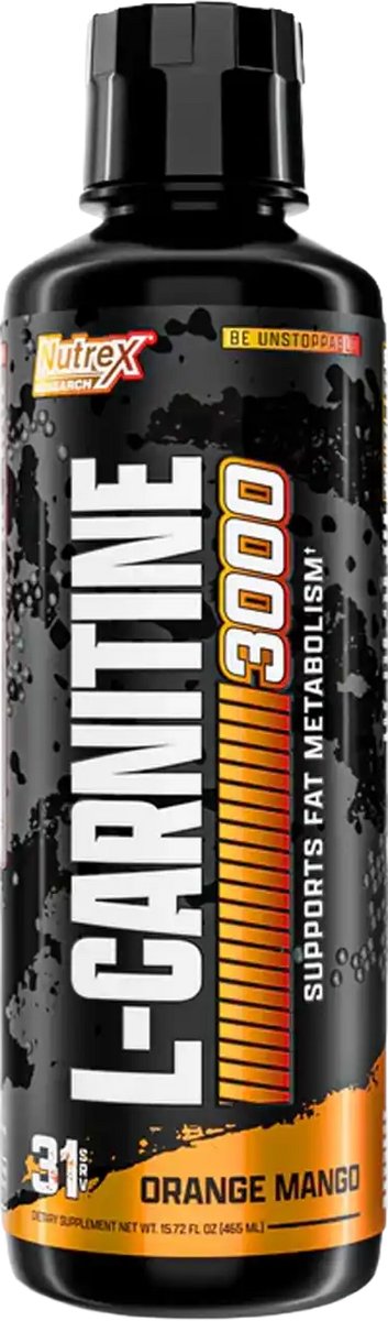 Nutrex Research Liquid Carnitine 3000 (465ml) Orange Mango - Dieet & Gewichtsbeheersing - L-Carnitine