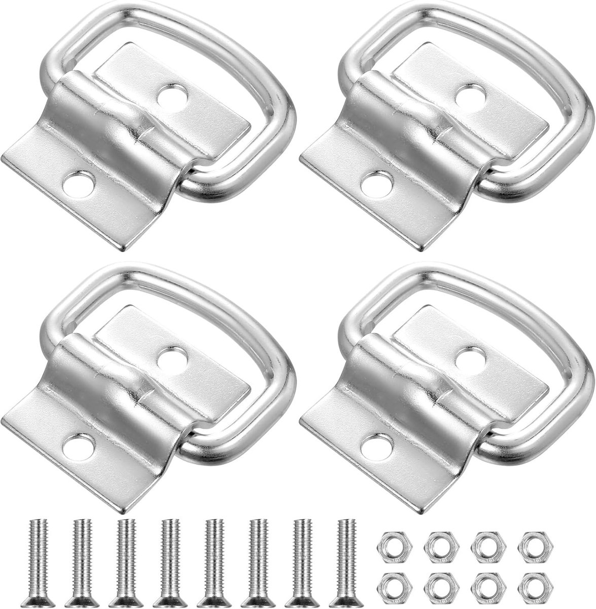 Set van 4 Sterke Lashing Eyes, D-Ringen en Ophangogen voor Belastingsbeveiliging en Transportaccessoires
