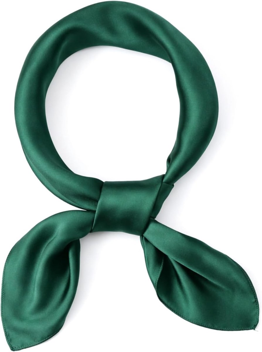 Elegante Zijden Sjaal van 60 x 60 cm, Luxe Vierkante Sjaal, Modieuze Bandana en Neckerchief voor Dames