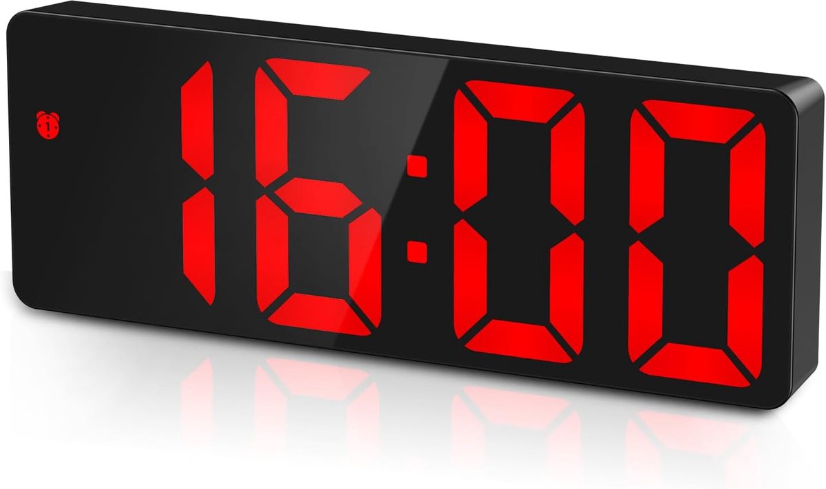 Digitale wekker met temperatuurweergave - instelbare helderheid - 12/24-uurs display - ideaal voor slaapkamer - ShopVlot
