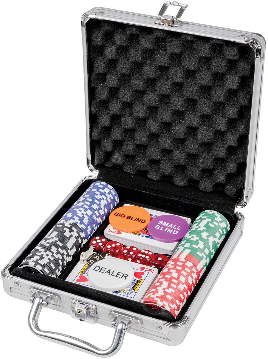 Philos Pokerset koffer aluminium 100 chips 11,5 gr