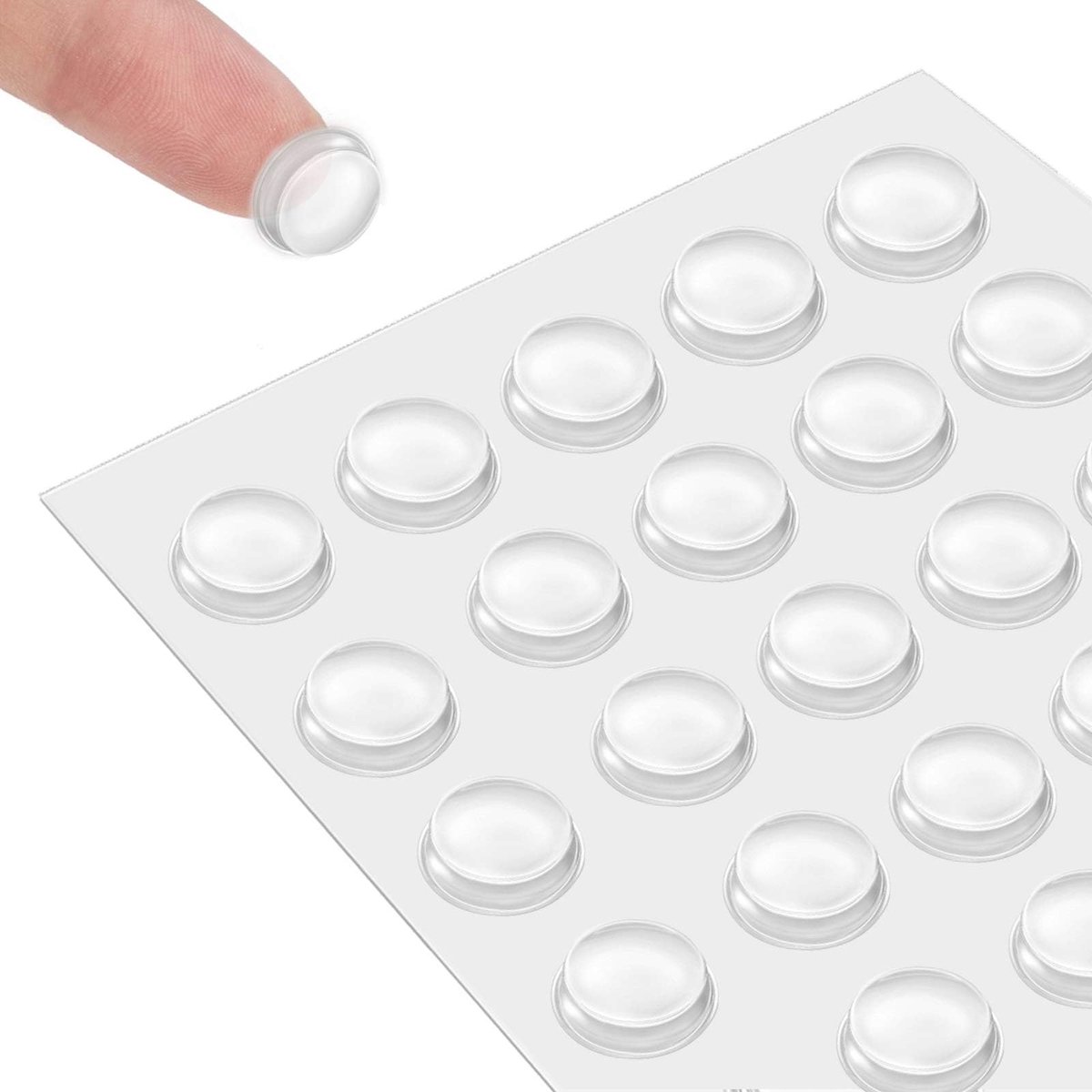 50x Stootdopjes - Schokdempers - Deurstoppers - Siliconen druppels - Meubelbeschermers - Kastbumpers - 0,8cm diameter - 3mm hoog - Jonyx