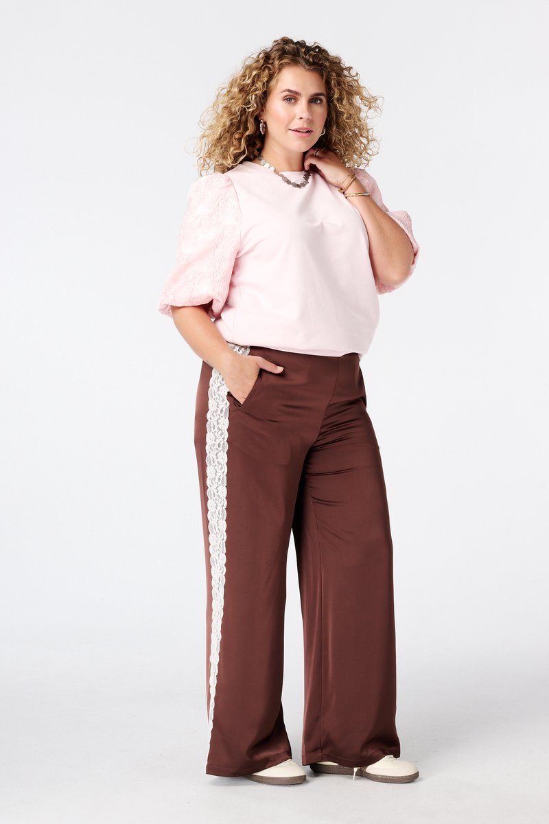 MS Mode Broek Broek met kanten zijkant