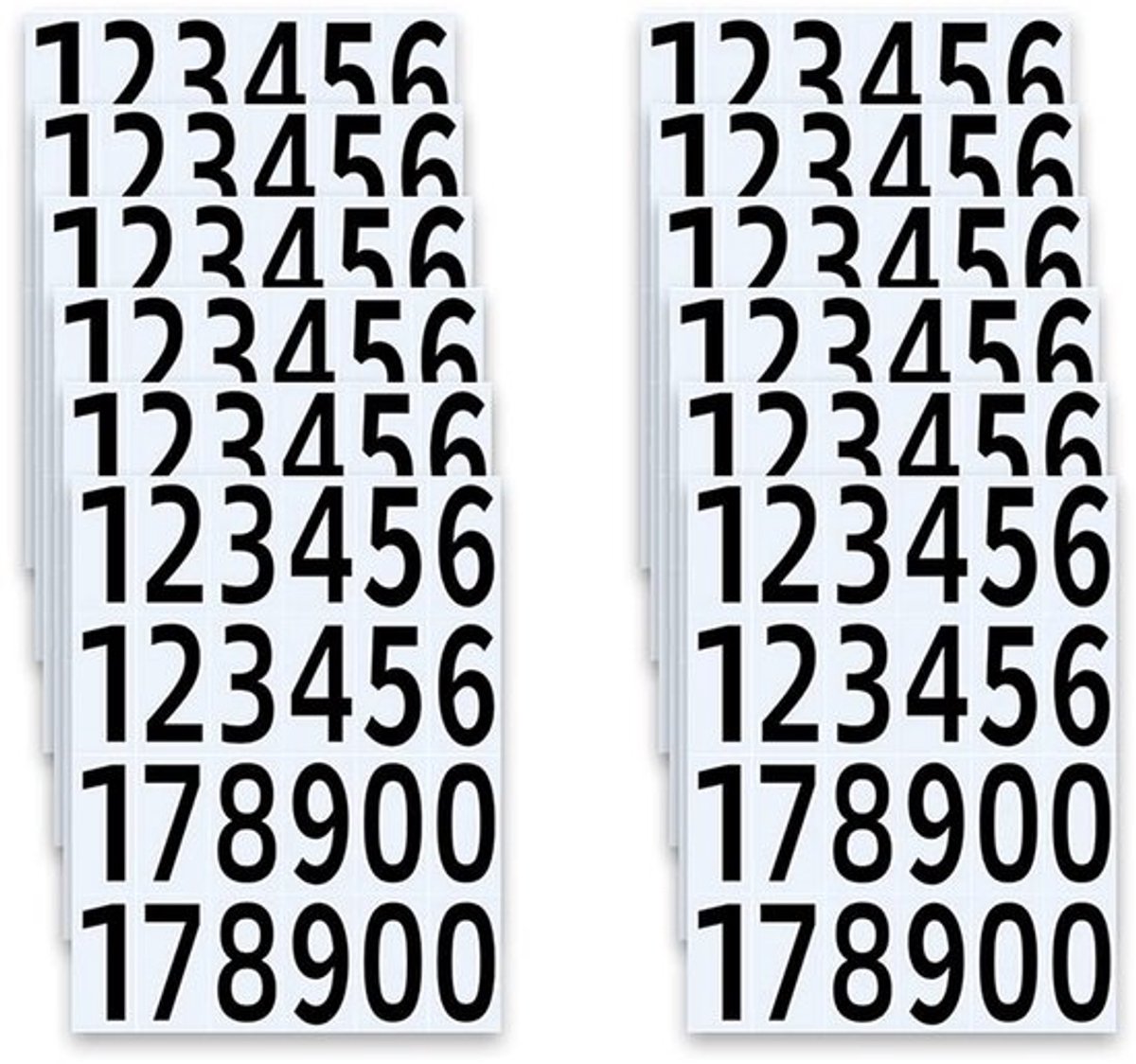 Dailygoods- Cijfer Stickers Waterdicht - Nummer Stickers