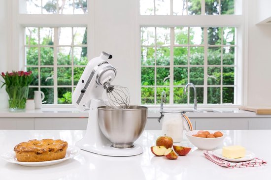 Keukenmachine - Mixer Keuken - Bakken en Koken - Robuust metalen design - 43 L - Porselein White — afbeelding 4
