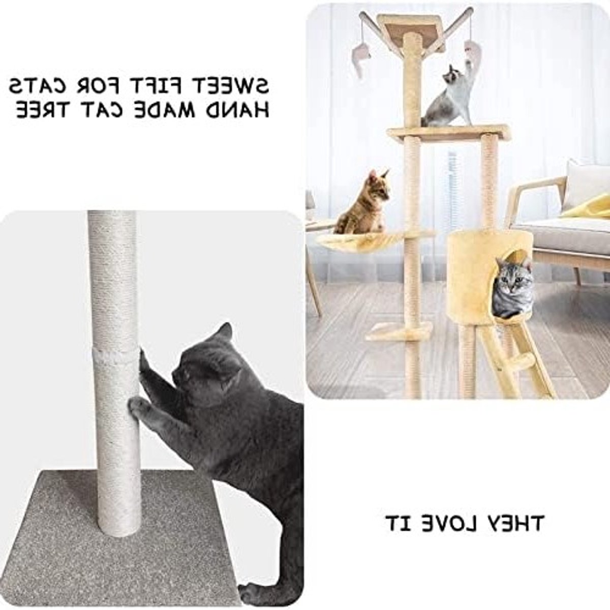 Natuurlijke Sisal Touw voor Krabpalen en Kattenaccessoires, 6 mm x 2,5 m, Duurzaam en Milieuvriendelijk Touw voor Tuin en Kattenboom