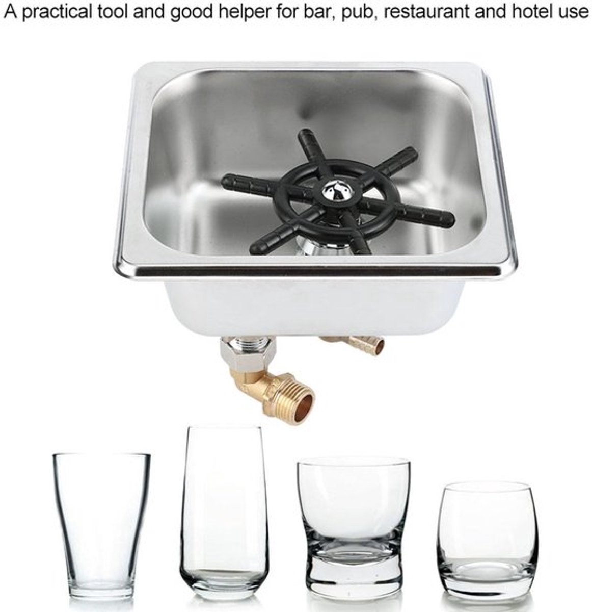 NTHProducts - Automatische Glaswasser - Rvs Kopjesreiniger - Duurzaam en