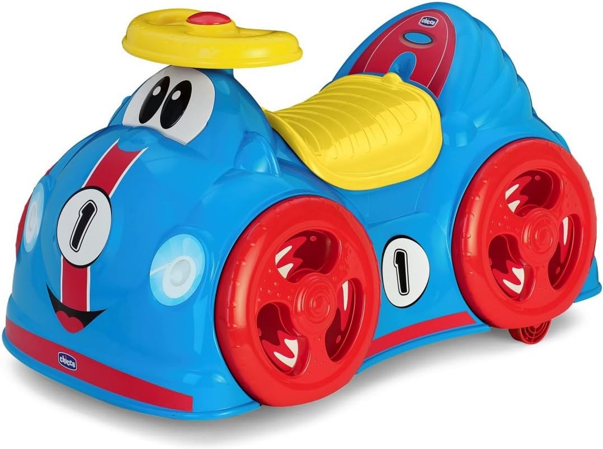 Loopauto voor Jongens - Loopwagen Kinderen - Motorische Ontwikkeling - Draaibare Wielen - 52 x 28 x 28 cm - Blauw