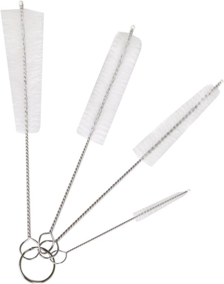 Flesreinigingsborstels - Set van 4 maten, pijpreiniging, mondstukreiniging
