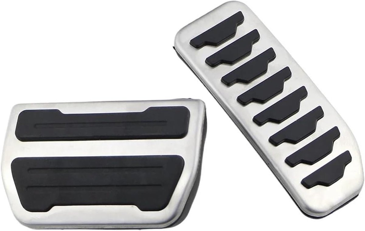 Pedalenhoezen Auto - Rem gaspedaal - Veilig Rijden - Antislip Strips - Standaard Maat - Zilver